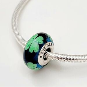 Pandora Green Murano Glass Four-Leaf Clover